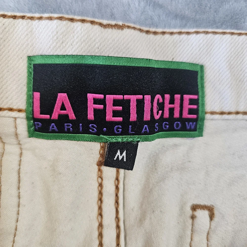 La Fetiche Cream Straight-Leg Jeans‎
